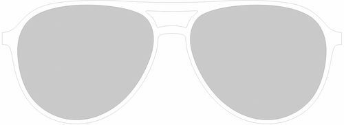 Aviator White x Silver Polarized Sunglasses