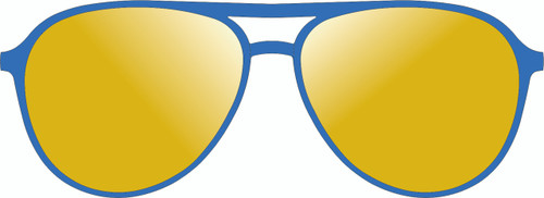 Blue x Yellow Polarized Aviator Sunglasses