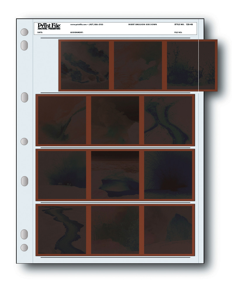 Print File Archival 120 Negative Preservers - 120-4B 25-Sheets