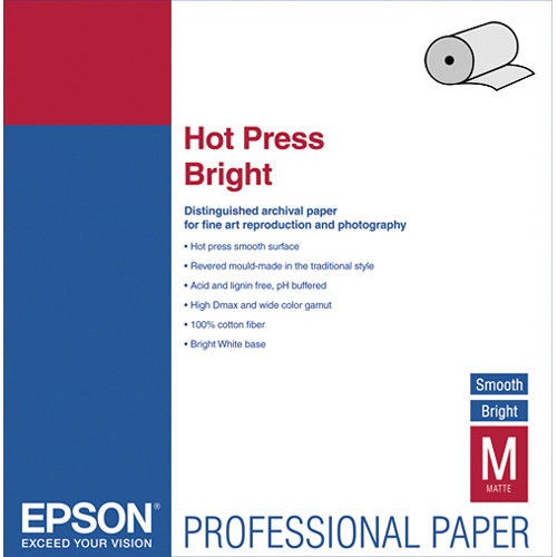 Epson Hot Press Bright Paper 24"x50' Roll