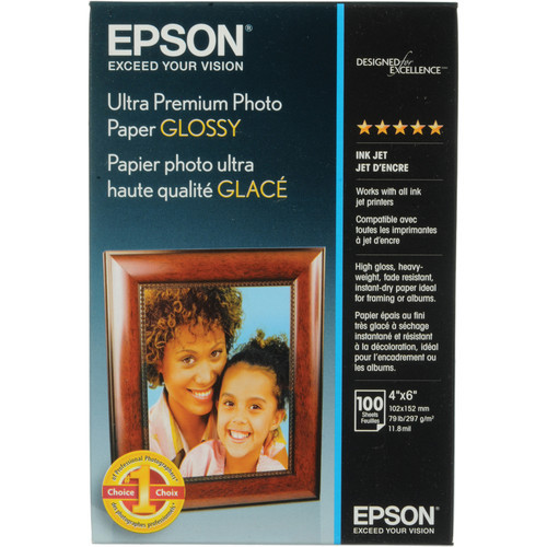 Epson Ultra Premium Photo Paper Glossy 4x6" 100 Sheets