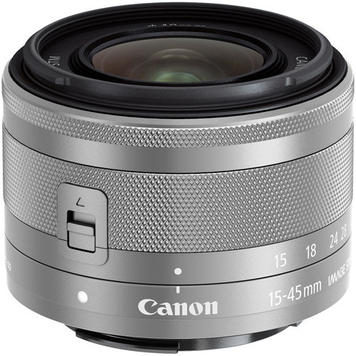 シルバー　EF-M 15-45 3.5-6.3 IS STM Canon EF-M 15-45mm f/3.5-6.3 IS STM Lens - Silver