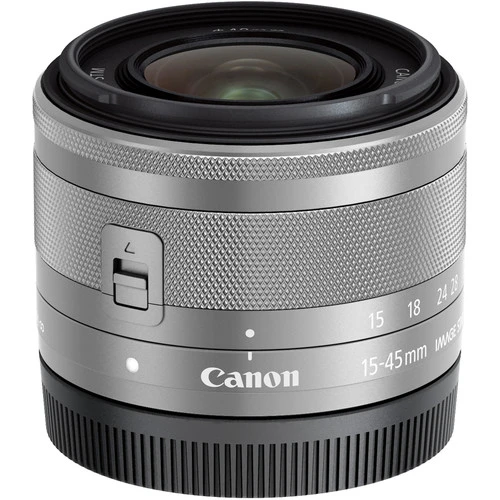シルバー　EF-M 15-45 3.5-6.3 IS STM Canon EF-M 15-45mm f/3.5-6.3 IS STM Lens - Silver