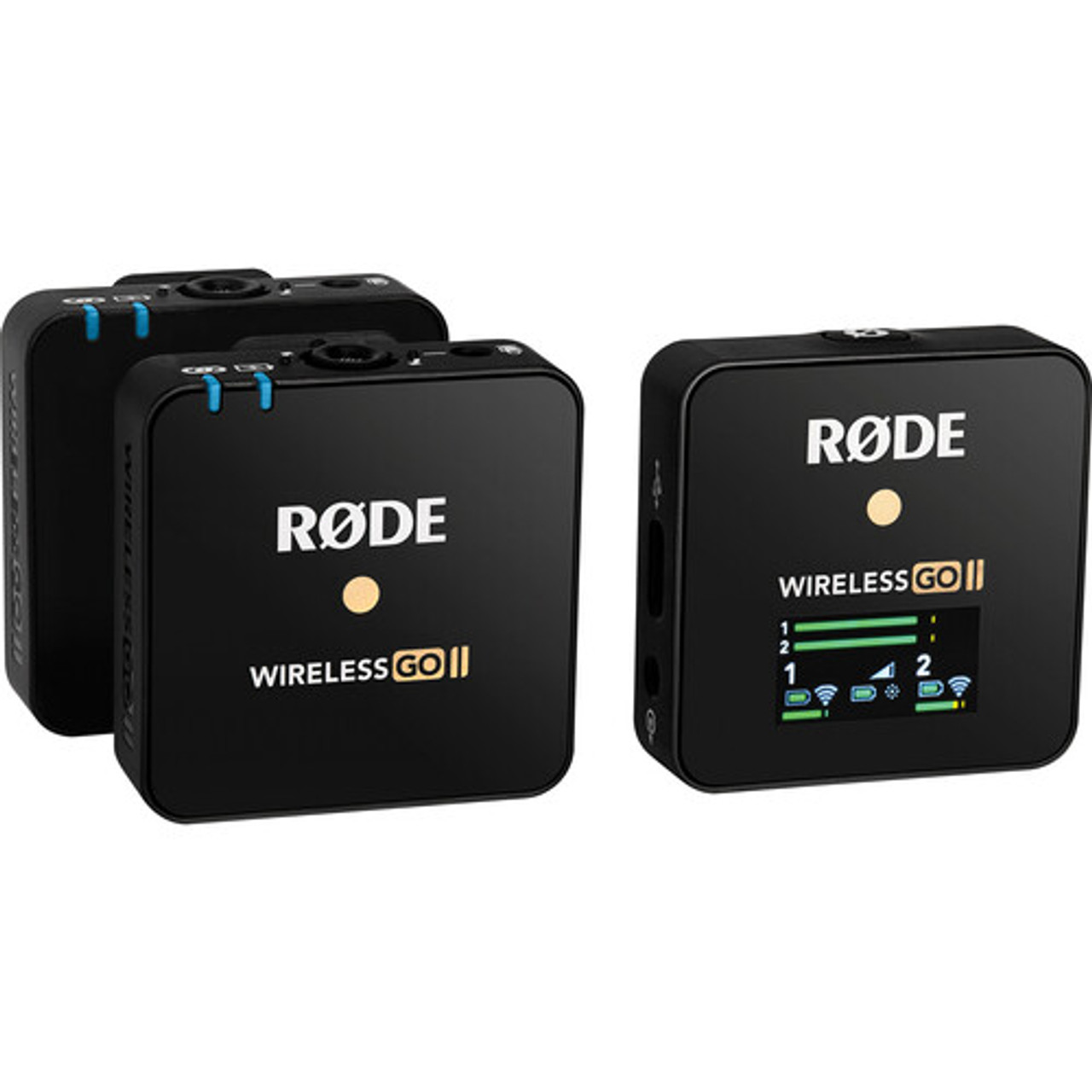 Rode Wireless GO II 2-Person Compact Digital Wireless 2.4 GHz Omni Lavalier  Microphone System/Recorder Kit - Black