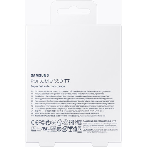 Samsung T7 Portable SSD Gray - 2TB