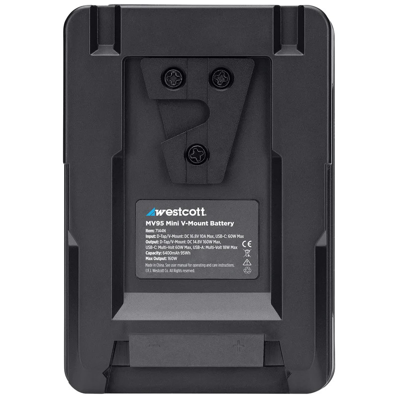 WESTCOTT MV95 MINI V-MOUNT BATTERY with USB-C (W7144N)