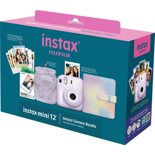 FUJIFILM INSTAX MINI 12 Instant Film Camera Bundle (Purple Lilac)