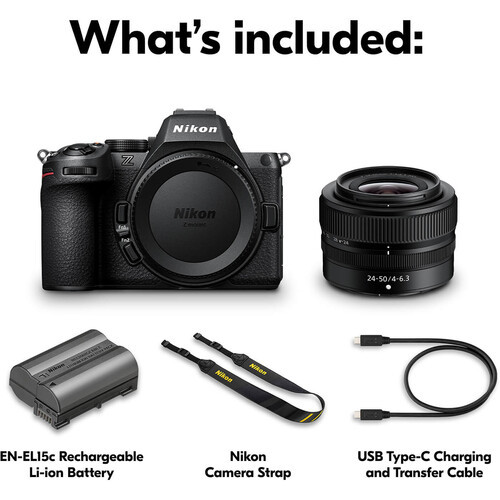 Nikon Z5 II Mirrorless Camera with 24-50mm f/4-6.3 Lens (2018)