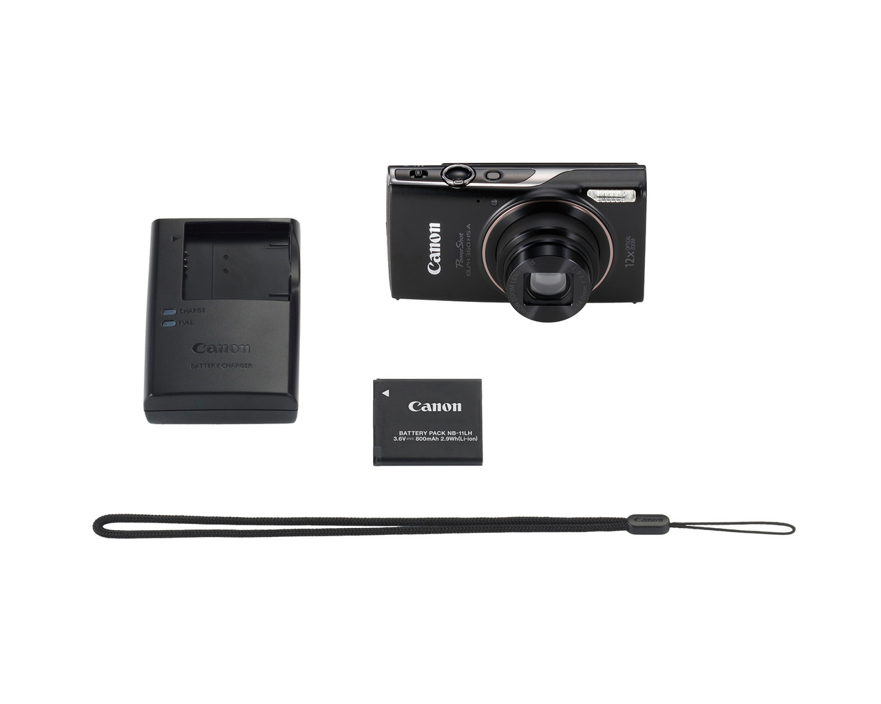 Canon PowerShot Elph 360 HS A Camera - Black (7280C001)