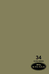 Savage Widetone Background Paper 107 Inch x 12 Yard Roll - #34 Olive Green
