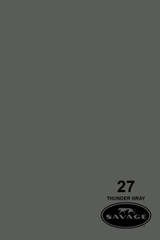 Savage Widetone Background Paper 53 Inch x 12 Yard Roll - #27 Thunder Gray
