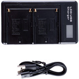 IndiPro Tools Dual Battery Charger for Sony NP-F Series