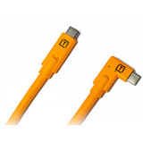 Tether Tools USB-C to USB-C Right Angle Cable - 15', Orange