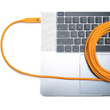 Tether Tools USB-C to USB-C Right Angle Cable - 15', Orange