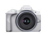 Canon EOS R50 With RF-S 18-45 f/4.5-6.3 Lens - White Canon EOS R50 With RF-S 18-45 f/4.5-6.3 Lens - White