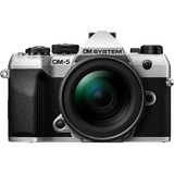OM SYSTEM OM-5 Mark II Mirrorless Camera with 12-45mm f/4 Lens (Silver) (V210071SU000)