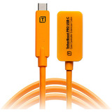 Tether Tools TetherBoost Pro USB Type-C Core Controller Extension Cable (16', High-Visibility Orange) (7012950)