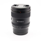 Used Sony FE 20mm f/1.8 G Lens (EX+)