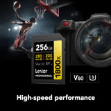 Lexar 256GB Professional 1800x UHS-II SDXC Memory Card (GOLD Series, 2-Pack)