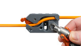 LeverLock Plus & Cable Kit – TetherPro Optima 10G USB-C Straight to Right Angle Cable – 15' (4.6m) – High-Visibility Orange