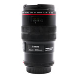 Used Canon EF 100mm f/2.8L IS USM Macro Lens (EX+)