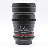 Used Rokinon 35mm T1.5 AS UMC Lens for Canon EF (EX)