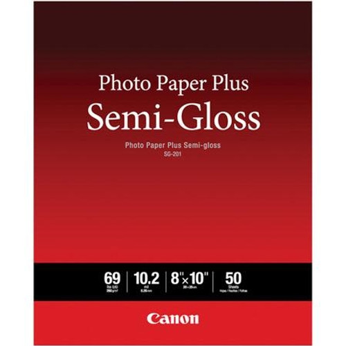 Canon SG-201 Photo Paper Plus - Semi-Gloss 8x10" 50 Sheets