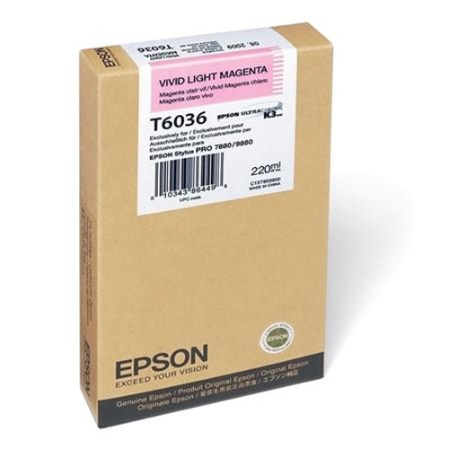 Epson T603 UltraChrome K3 Ink Cartridge 220ml - Vivid Light Magenta