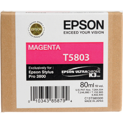 Epson T580 UltraChrome K3 Ink Cartridge 80ml - Magenta