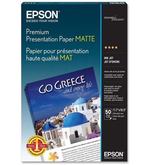 Epson Premium Presentation Paper Matte - A3 11.7x16.5" 50 Sheets