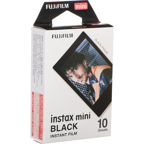 FUJIFILM INSTAX Mini Instant Film - Black 10 Exposures