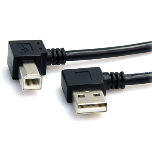 Startech 3 ft A Right Angle to B Right Angle USB Cable - M/M