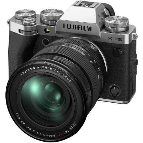 FUJIFILM X-T5 Mirrorless Camera with 16-80mm Lens - Silver