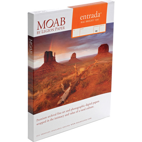 Moab Entrada Rag Bright 190 Paper - 8.5x11" 25 Sheets