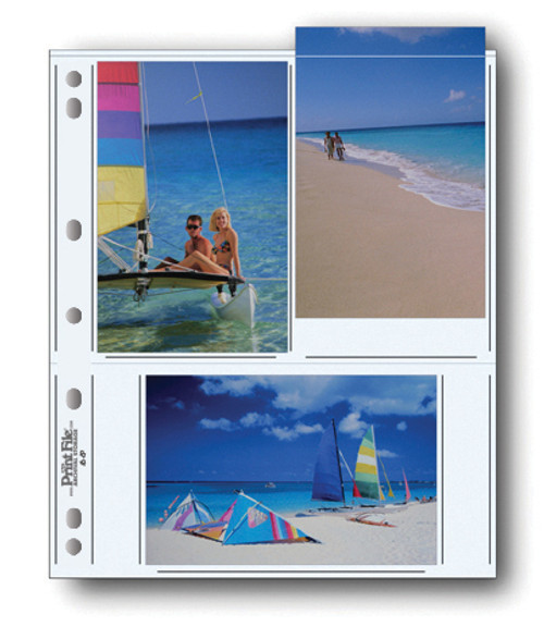 Print File Archival Storage Page for 6 Prints - 46-6P 4x6" 25-Pack
