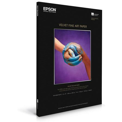 Epson Velvet Fine Art Paper - 13x19" 20 Sheets Epson Velvet Fine Art Paper - 13x19" 20 Sheets