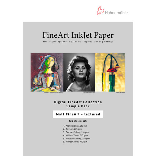 Hahnemuhle FineArt Matte Textured Paper Sample Pack - 8.5x11" 10 Sheets Hahnemuhle FineArt Matte Textured Paper Sample Pack - 8.5x11" 10 Sheets