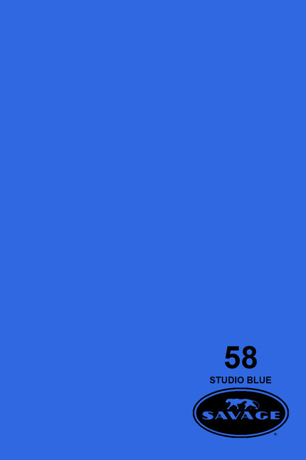 Savage Widetone Background Paper 53 Inch x 12 Yard Roll - #58 Studio Blue Savage Widetone Background Paper 53 Inch x 12 Yard Roll - #58 Studio Blue