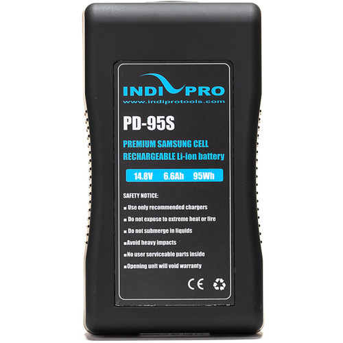 IndiPRO Tools Compact Series 14.8v 95Wh V-Mount Li-ion Battery IndiPRO Tools Compact Series 14.8v 95Wh V-Mount Li-ion Battery