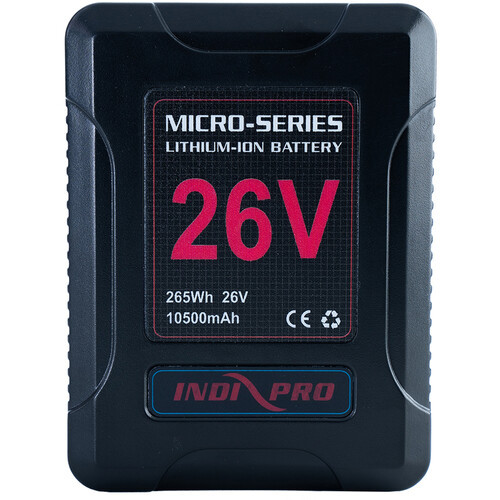 IndiPRO Micro Series 26V 260Wh V-Mount Lithium-Ion Battery IndiPRO Micro Series 26V 260Wh V-Mount Lithium-Ion Battery