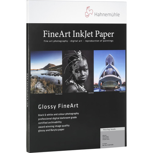 Hahnemühle Photo Rag Metallic Paper - 8.5x11"/340gsm, 25 sheets Hahnemühle Photo Rag Metallic Paper - 8.5x11"/340gsm, 25 sheets