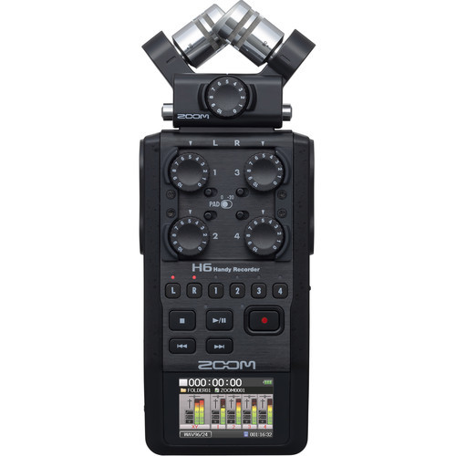 Zoom H6 6-Input / 6-Track Portable Handy Recorder with Single Mic Capsule Zoom H6 6-Input / 6-Track Portable Handy Recorder with Single Mic Capsule