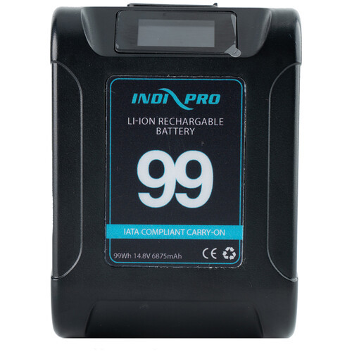 IndiPro Tools Micro Alpha 14.8v 99Wh V-Mount Lithium Battery IndiPro Tools Micro Alpha 14.8v 99Wh V-Mount Lithium Battery