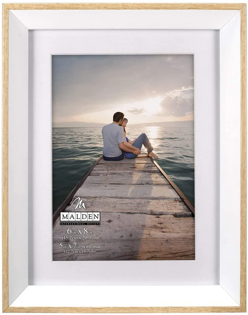 Malden Beveled Edge 5x7 - White Malden Beveled Edge 5x7 - White
