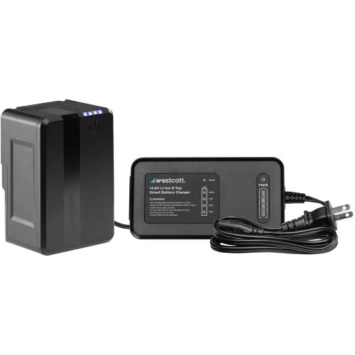 Westcott MV95 Mini V-Mount Lithium-Ion Battery with Charger (14.8V, 6400mAh) (W7144) Westcott MV95 Mini V-Mount Lithium-Ion Battery with Charger (14.8V, 6400mAh) (W7144)