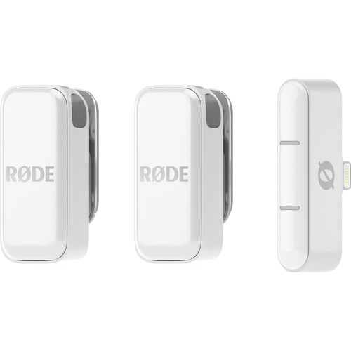 RODE Wireless Micro 2-Person Ultracompact Wireless Microphone System with USB-C Connector (2.4 GHz, White) (3014842)