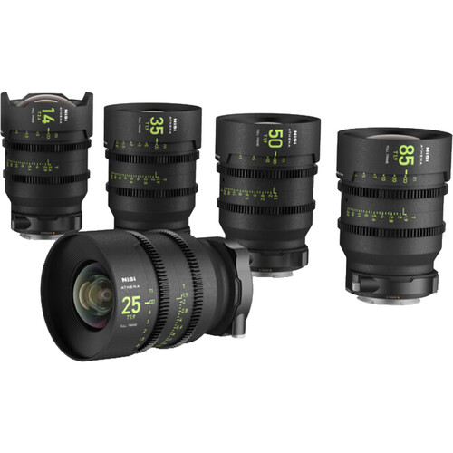 NiSi ATHENA Prime T2.4/1.9 Full-Frame 5-Lens Kit (RF Mount)