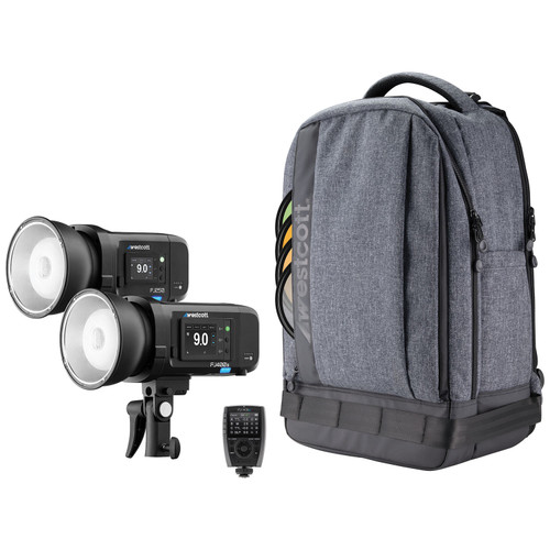 Westcott FJ250 & FJ400 II Strobes with FJ-X3 M Universal Trigger (2-Light Portrait Kit)
