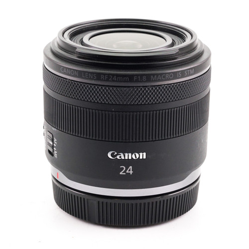 Used Canon RF 24mm f/1.8 Macro IS STM Lens (EX+)