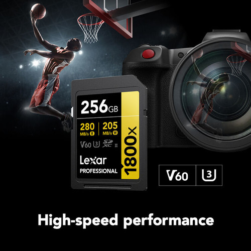 Lexar 256GB Professional 1800x UHS-II SDXC Memory Card (GOLD Series, 2-Pack)